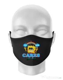 Masca personalizata reutilizabila No one cares Negru