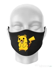 Masca personalizata reutilizabila Pika Pika Negru