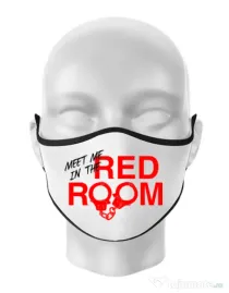 Masca personalizata reutilizabila Red room Alb