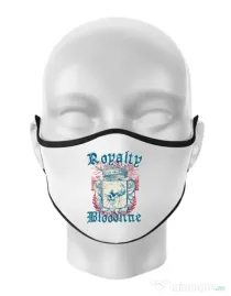 Masca personalizata reutilizabila Royalty bloodline Alb