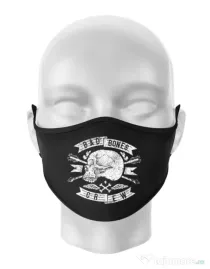 Masca personalizata reutilizabila Skull symbol Negru