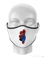 Masca personalizata reutilizabila Spider Plumber Alb
