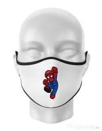 Masca personalizata reutilizabila Spider Plumber Alb