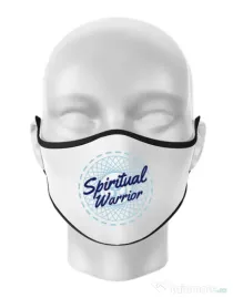 Masca personalizata reutilizabila Spiritual warrior Alb