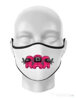 Masca personalizata reutilizabila Squid Squad Alb