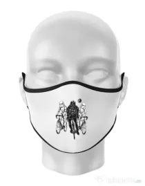 Masca personalizata reutilizabila Star bikers Alb