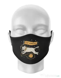 Masca personalizata reutilizabila Stay Furrious Negru