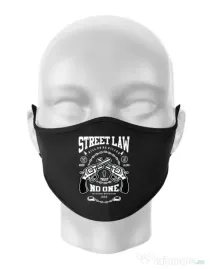 Masca personalizata reutilizabila Street Law Negru