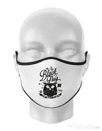 Masca personalizata reutilizabila The black flag owl Alb