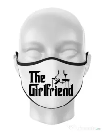 Masca personalizata reutilizabila The girlfriend Alb