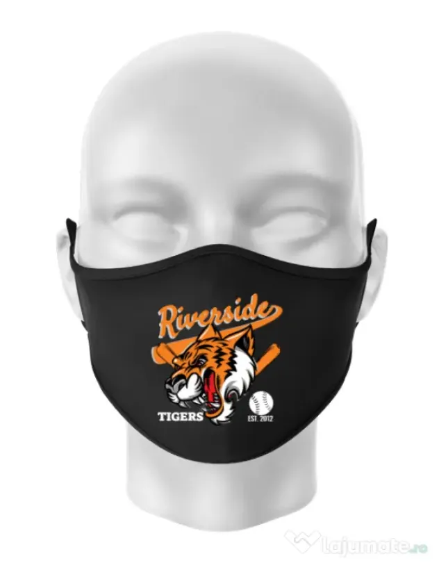 Masca personalizata reutilizabila Tigers team Negru