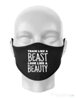 Masca personalizata reutilizabila Train like a beast Negru