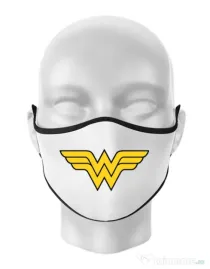 Masca personalizata reutilizabila Wonder woman Alb