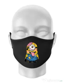 Masca personalizata reutilizabila Zombie minion Negru