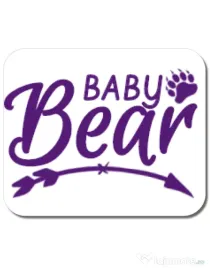Mousepad personalizat Baby bear Alb