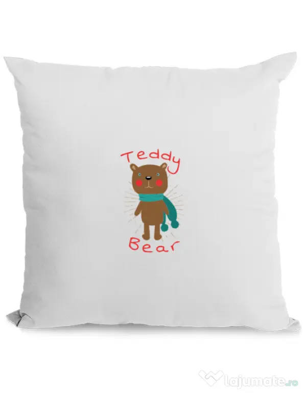 Perna personalizata Teddy bear Alb