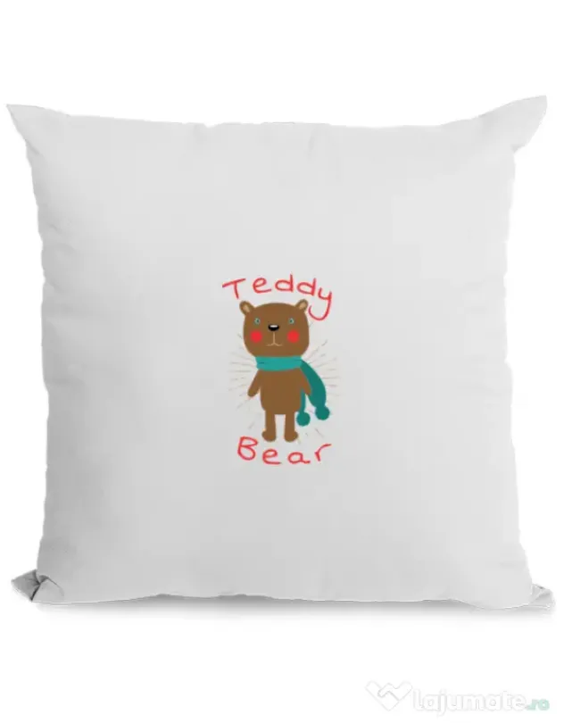 Perna personalizata Teddy bear Alb