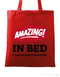 Sacosa din panza Amazing in bed Rosu