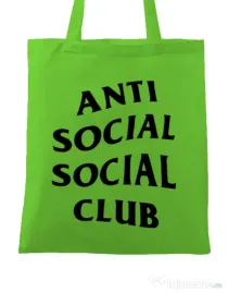 Sacosa din panza Anti social Club Verde mar