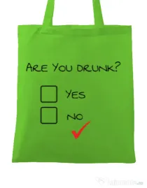Sacosa din panza Are you drunk? Verde mar