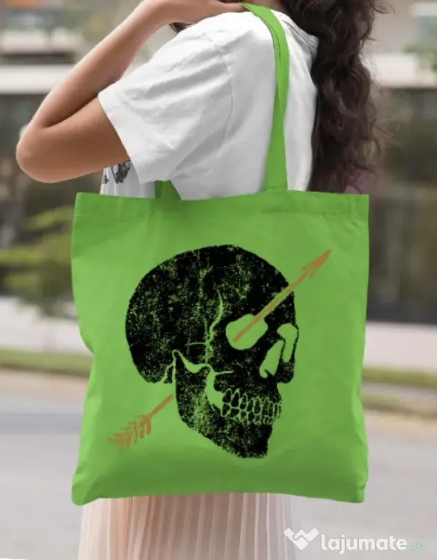 Sacosa din panza Arrow Verde mar