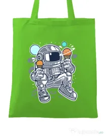 Sacosa din panza Astronaut Ice Cream Verde mar