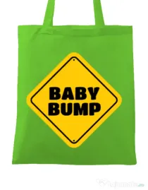 Sacosa din panza Baby bump Verde mar
