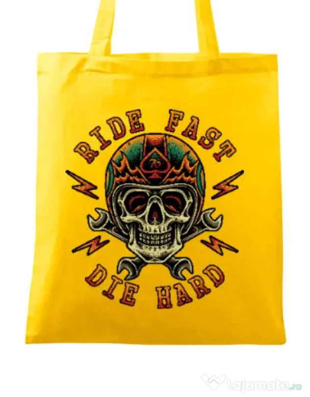 Sacosa din panza Bad rider Galben