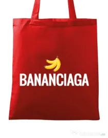 Sacosa din panza Bananciaga Rosu