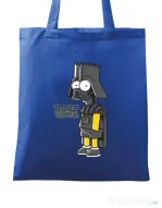 Sacosa din panza Bart Vader Albastru regal