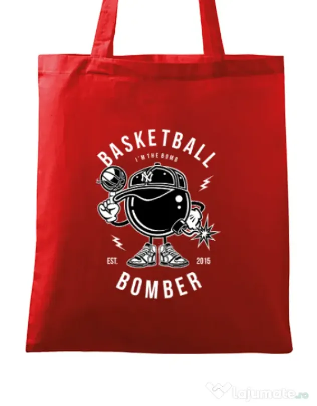 Sacosa din panza Basketball Bomber Rosu