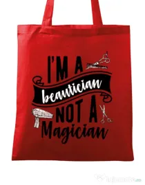Sacosa din panza Beautician Rosu