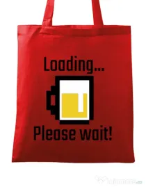 Sacosa din panza Beer loading Rosu