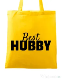 Sacosa din panza Best hubby Galben