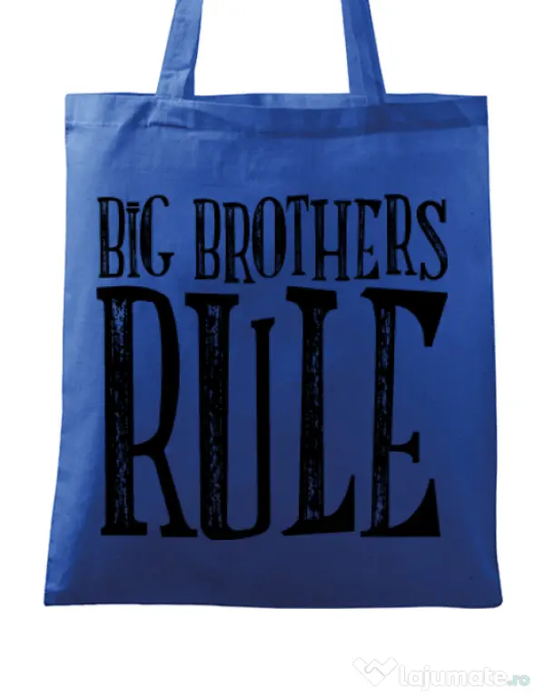 Sacosa din panza Big brothers rule Albastru regal