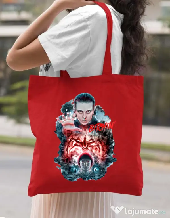 Sacosa din panza Bitchin Rosu