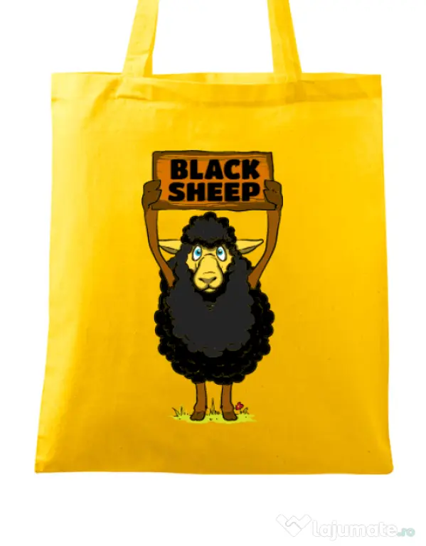 Sacosa din panza Black sheep Galben