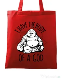 Sacosa din panza Body of a god Rosu