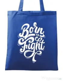 Sacosa din panza Born To Fight Albastru regal