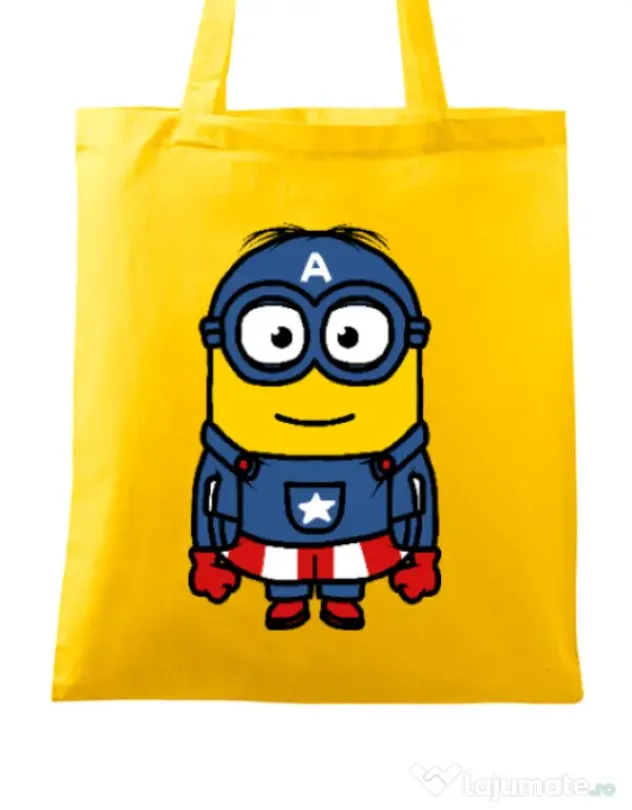 Sacosa din panza Captain minion Galben