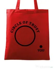 Sacosa din panza Circle of trust Rosu