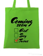 Sacosa din panza Coming soon 2 Verde mar