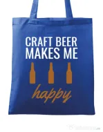 Sacosa din panza Craft beer Albastru regal