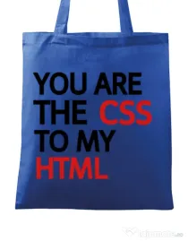 Sacosa din panza CSS to HTML Albastru regal