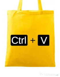 Sacosa din panza Ctrl Paste Galben