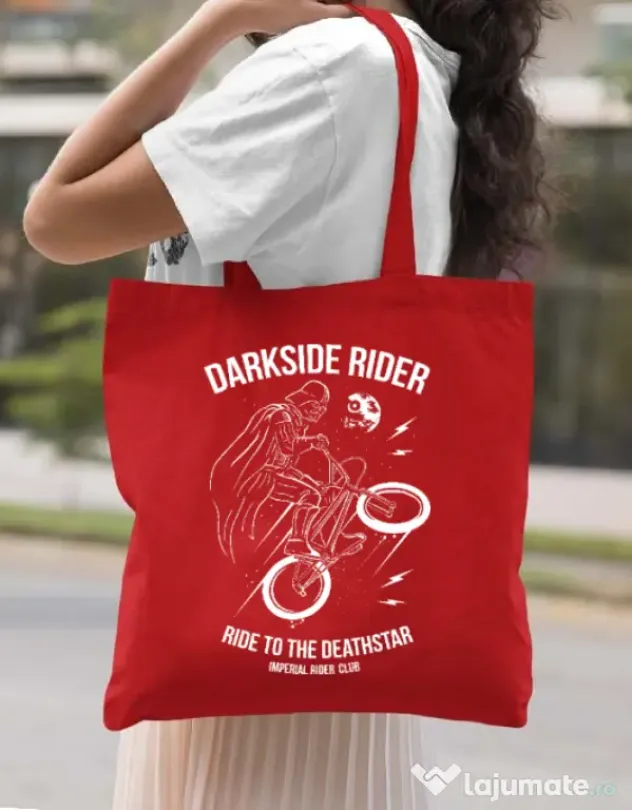Sacosa din panza Darkside rider Rosu