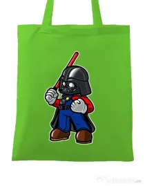 Sacosa din panza Darth plumber Verde mar
