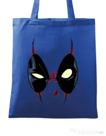 Sacosa din panza Deadpool mask Albastru regal