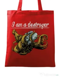 Sacosa din panza Destroyer Rosu