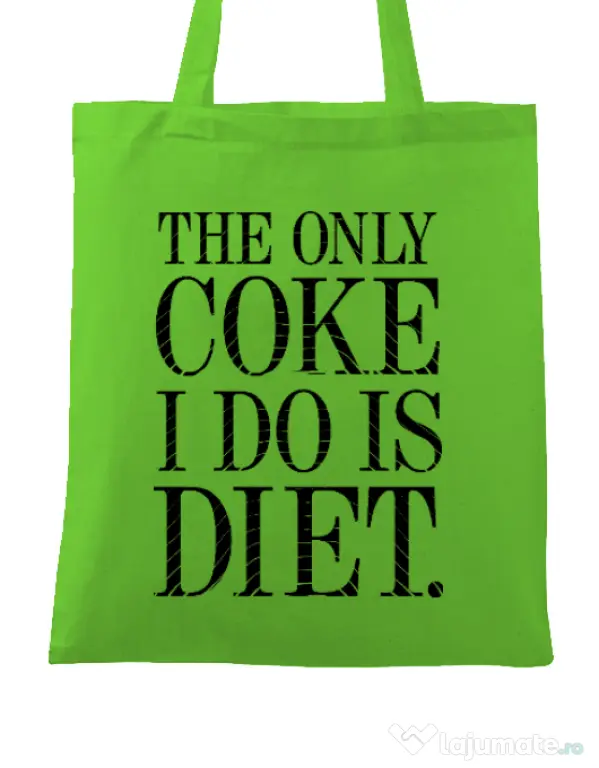 Sacosa din panza Diet coke Verde mar
